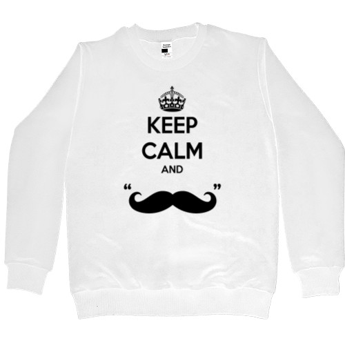 Світшот Преміум Чоловічий - Keep calm and Moustache - Mfest