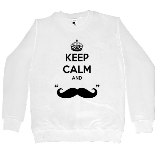 Свитшот Премиум Детский - Keep calm and Moustache - Mfest