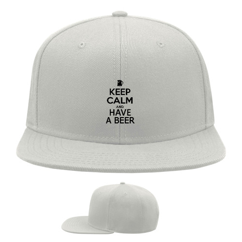 Snapback Baseball Cap - Keep calm and have a beer - Mfest