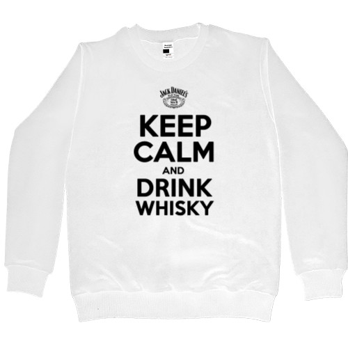 Свитшот Премиум Мужской - Keep calm and drink whisky - Mfest