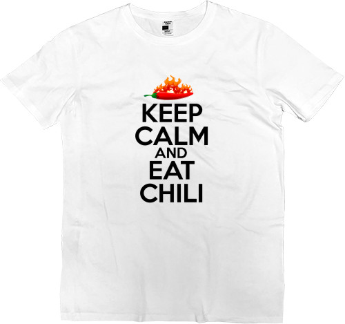 Футболка Преміум Чоловіча - keep calm and chili - Mfest