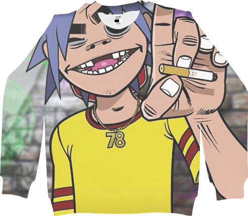 Men's Sweatshirt 3D - Gorillaz 2 - Mfest