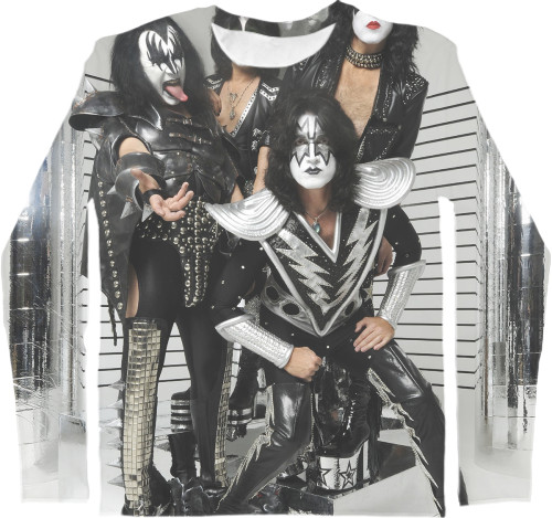 Men's Longsleeve Shirt 3D - Kiss 1 - Mfest