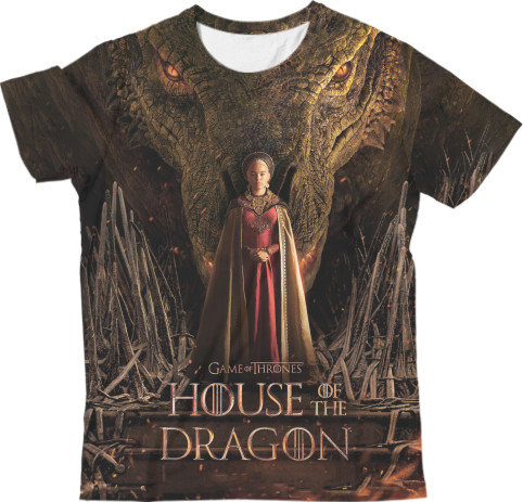 Kids' T-Shirt 3D - Rhaenyra Syrax - Mfest