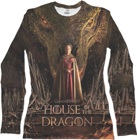 Women's Longsleeve Shirt 3D - Rhaenyra Syrax - Mfest