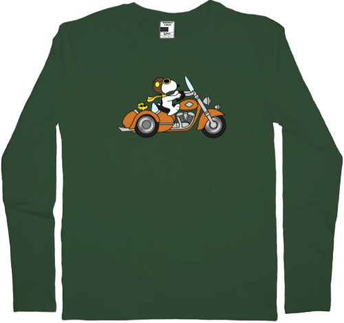 Men's Longsleeve Shirt - Snoopy Байкер - Mfest