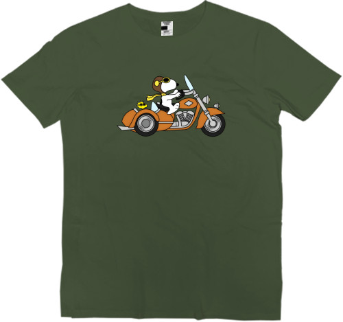 Men’s Premium T-Shirt - Snoopy Байкер - Mfest