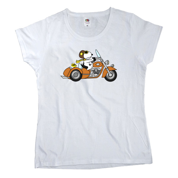 Women's T-shirt Fruit of the loom - Snoopy Байкер - Mfest