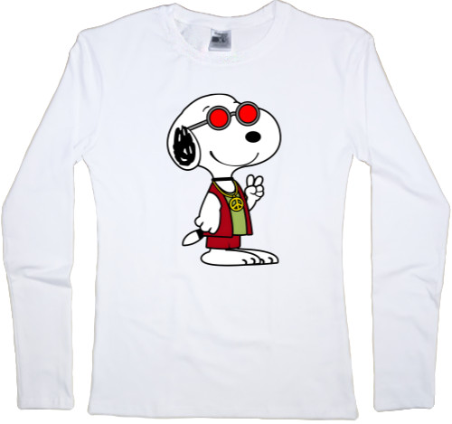 Women's Longsleeve Shirt - Hippie Snoopy - Mfest