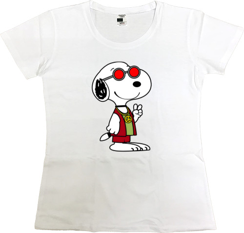 Women's Premium T-Shirt - Hippie Snoopy - Mfest