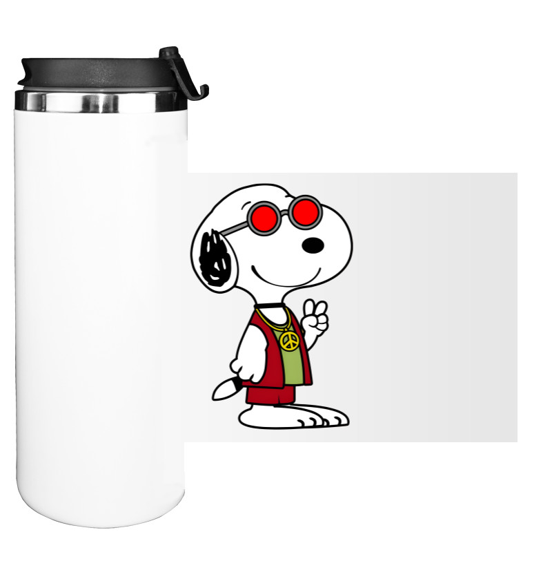 Water Bottle on Tumbler - Hippie Snoopy - Mfest