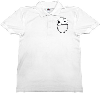 Man's Polo Shirt Fruit of the loom - Snoopy кишенька - Mfest