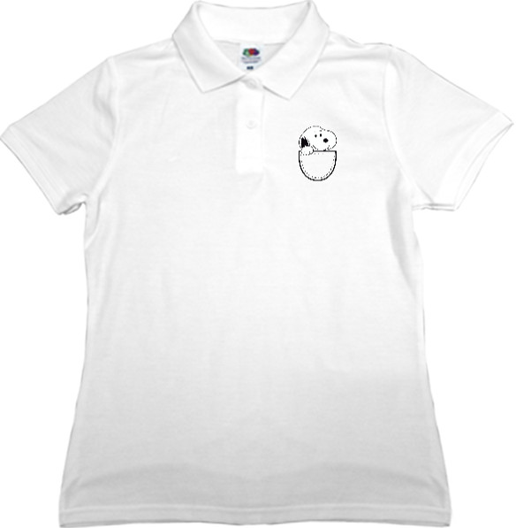 Women's Polo Shirt Fruit of the loom - Snoopy кишенька - Mfest