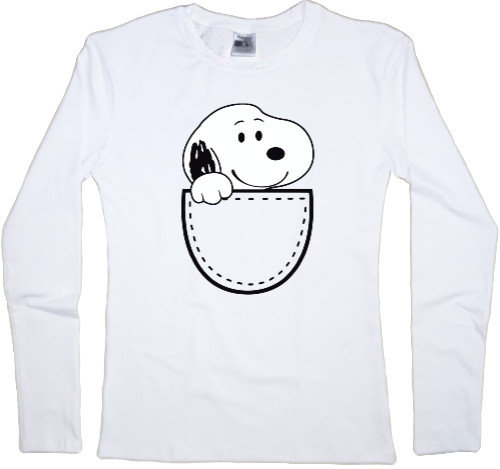 Women's Longsleeve Shirt - Snoopy кишенька - Mfest