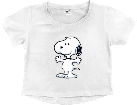 Women's Cropped Premium T-Shirt - Snoopy 2 - Mfest