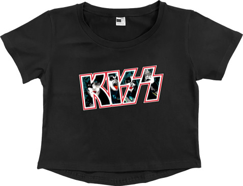 Women's Cropped Premium T-Shirt - KISS 9 - Mfest