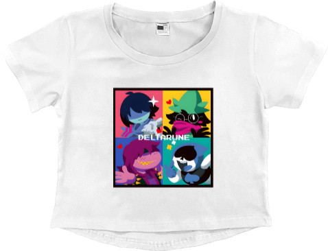 Women's Cropped Premium T-Shirt - Deltarune 4 - Mfest