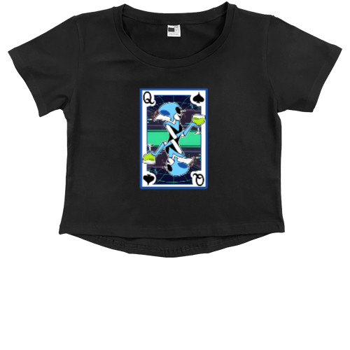 Kids' Premium Cropped T-Shirt - Deltarune Королева - Mfest