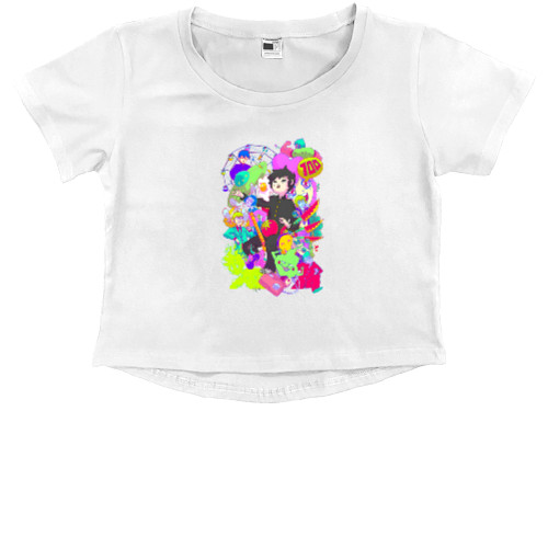 Kids' Premium Cropped T-Shirt - Аниме Моб Психо 100 - Mfest