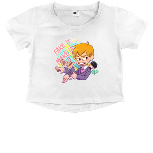 Kids' Premium Cropped T-Shirt - Mob psycho 100 Рейген - Mfest