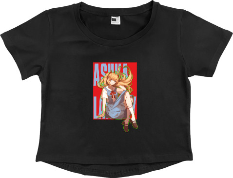 Women's Cropped Premium T-Shirt - Asuka Langley 2 - Mfest