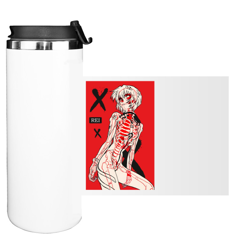 Water Bottle on Tumbler - Rei Ayanami 5 - Mfest