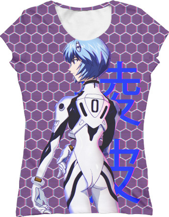 Women's T-Shirt 3D - Rei Ayanami 4 - Mfest