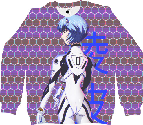 Men's Sweatshirt 3D - Rei Ayanami 4 - Mfest