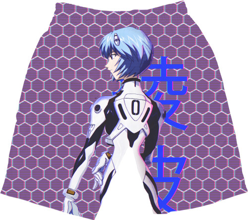 Шорти 3D Чоловічі - Rei Ayanami 4 - Mfest