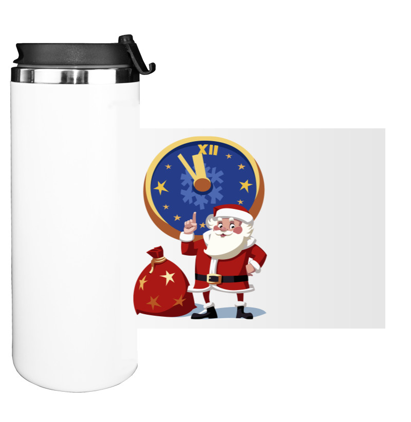 Water Bottle on Tumbler - Happy Santa Claus - Mfest