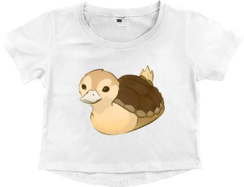 Women's Cropped Premium T-Shirt - Turtle Duck - Mfest