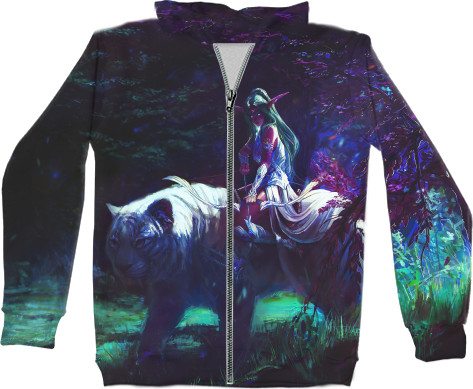 Unisex Zip-through Hoodie 3D - Warcraft  5 - Mfest