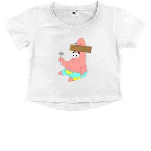 Kids' Premium Cropped T-Shirt - Патрик Стар Губка Боб - Mfest