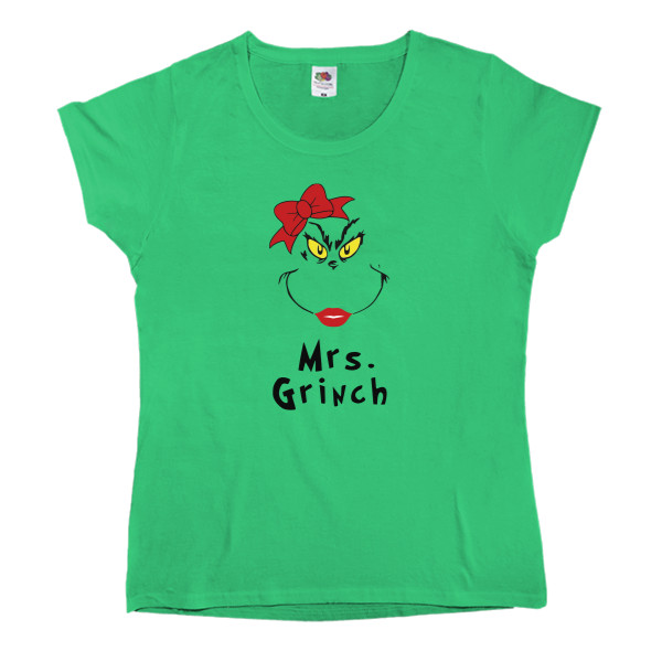 Футболка Классика Женская Fruit of the loom - Mrs.Grinch - Mfest