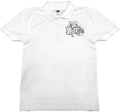 Man's Polo Shirt Fruit of the loom - ЗИЛ 130 - Mfest