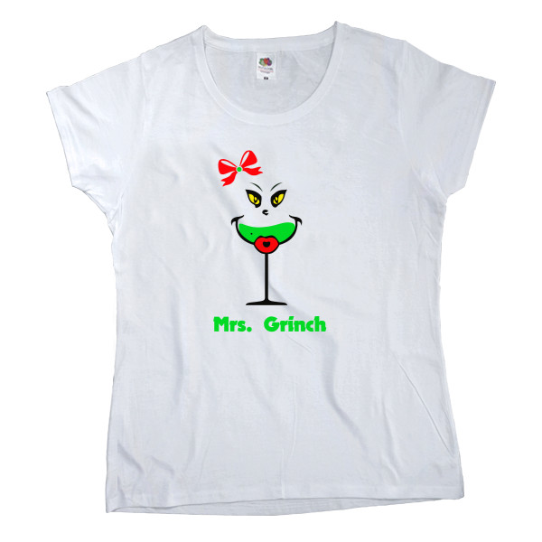 НОВЫЙ ГОД - Women's T-shirt Fruit of the loom - Mrs. Grinch - Mfest