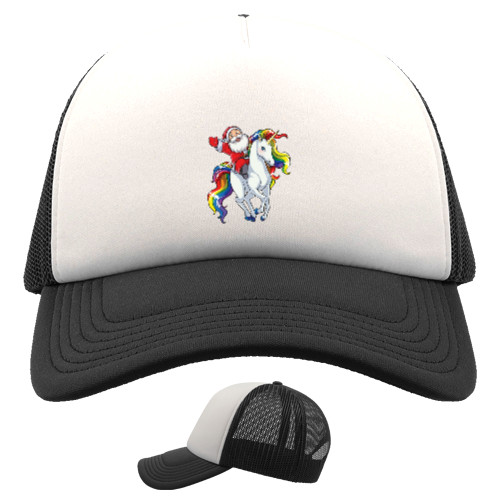 Kids' Trucker Cap - Unicorn Santa - Mfest