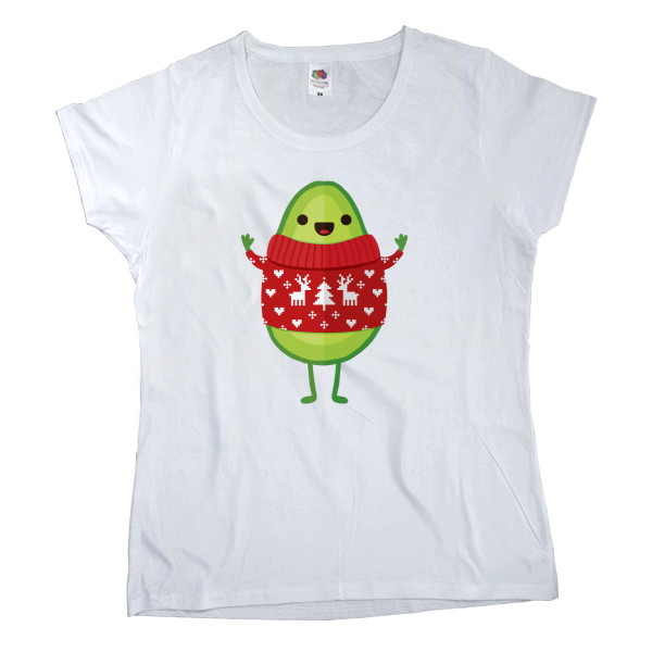 Women's T-shirt Fruit of the loom - Christmas avocado - Mfest