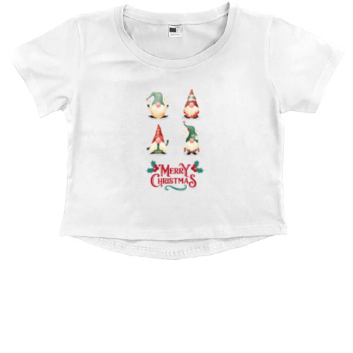 Kids' Premium Cropped T-Shirt - Гномики - Mfest