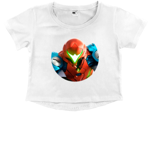 Kids' Premium Cropped T-Shirt - Metroid Dread - Mfest