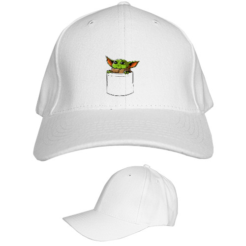 Kids' Baseball Cap 6-panel - Бэби йода в кармашке - Mfest