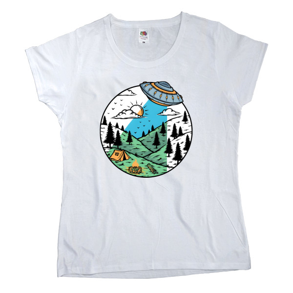 Women's T-shirt Fruit of the loom - Путешествие арт - Mfest