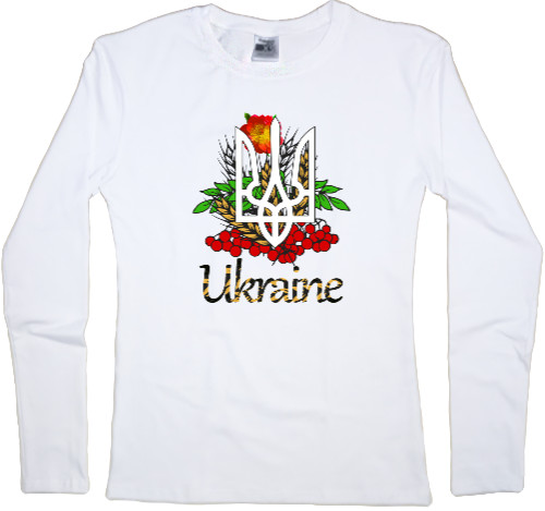 Women's Longsleeve Shirt - Герб украины с калиной - Mfest