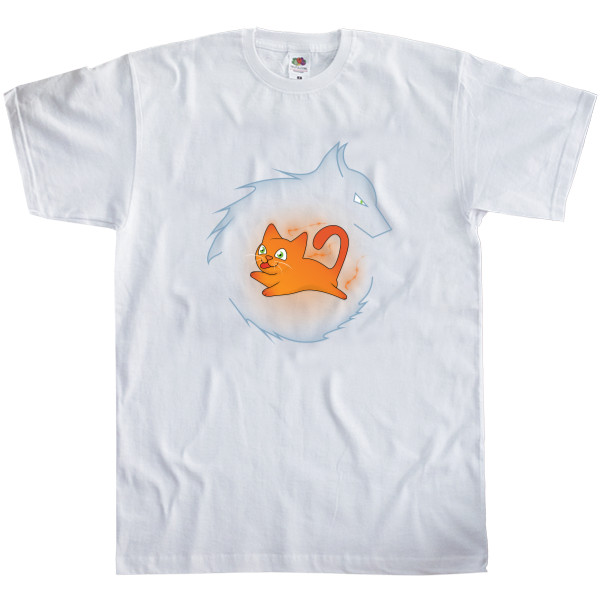 Kids' T-Shirt Fruit of the loom - Кот с волком - Mfest