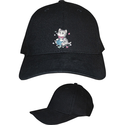 Kids' Baseball Cap 6-panel - Котик с клубком - Mfest