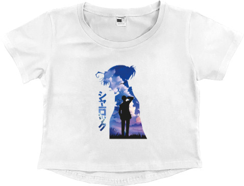 Women's Cropped Premium T-Shirt - Sherlock Holmes - Mfest