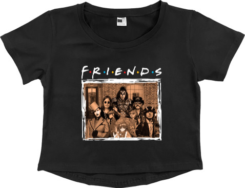 Women's Cropped Premium T-Shirt - Рок Friends - Mfest