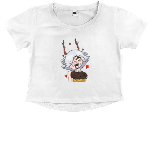 Kids' Premium Cropped T-Shirt - Ahegao 2 - Mfest