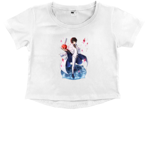 Kids' Premium Cropped T-Shirt - Dazai Osamu - Mfest