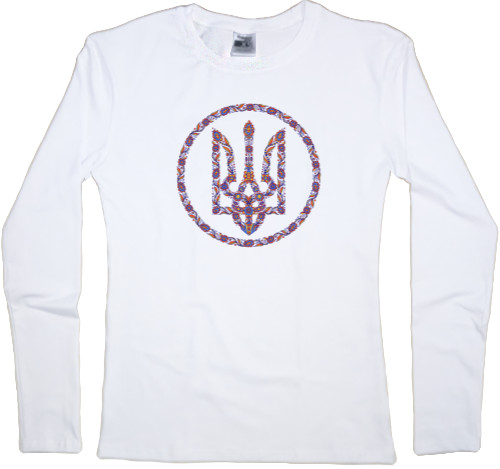 Women's Longsleeve Shirt - Тризуб с узорами - Mfest